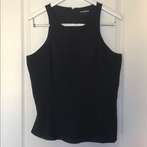 EXPRESS Peplum Black Tank